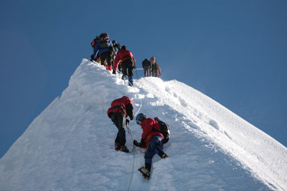 Besteigung des Island Peak